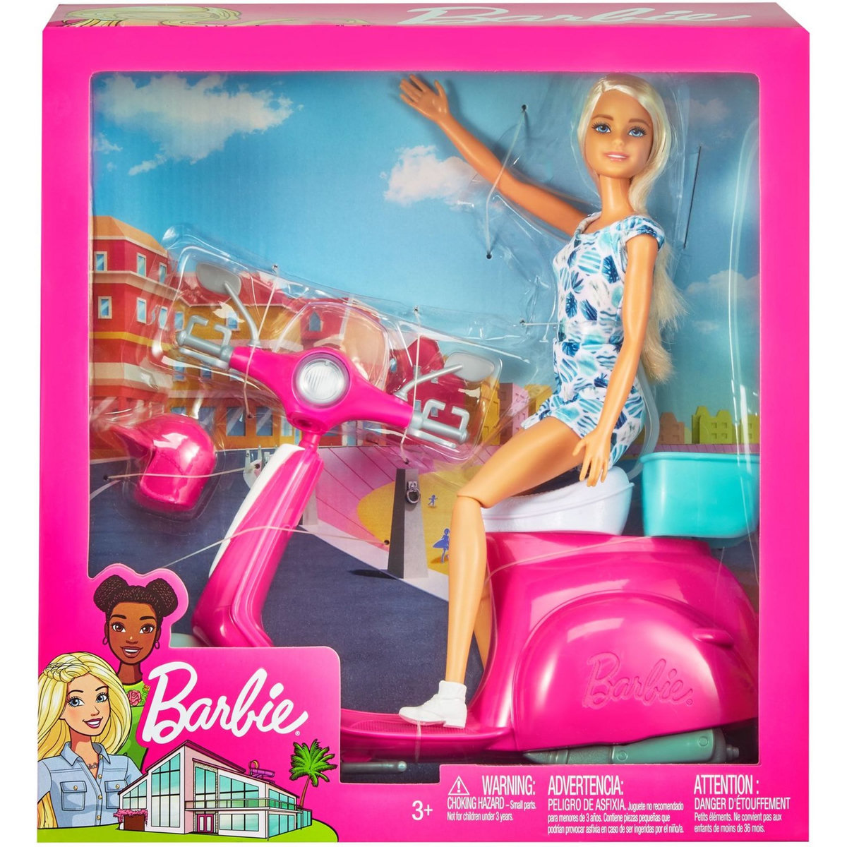 BARBIE Poupée Barbie et son scooter 