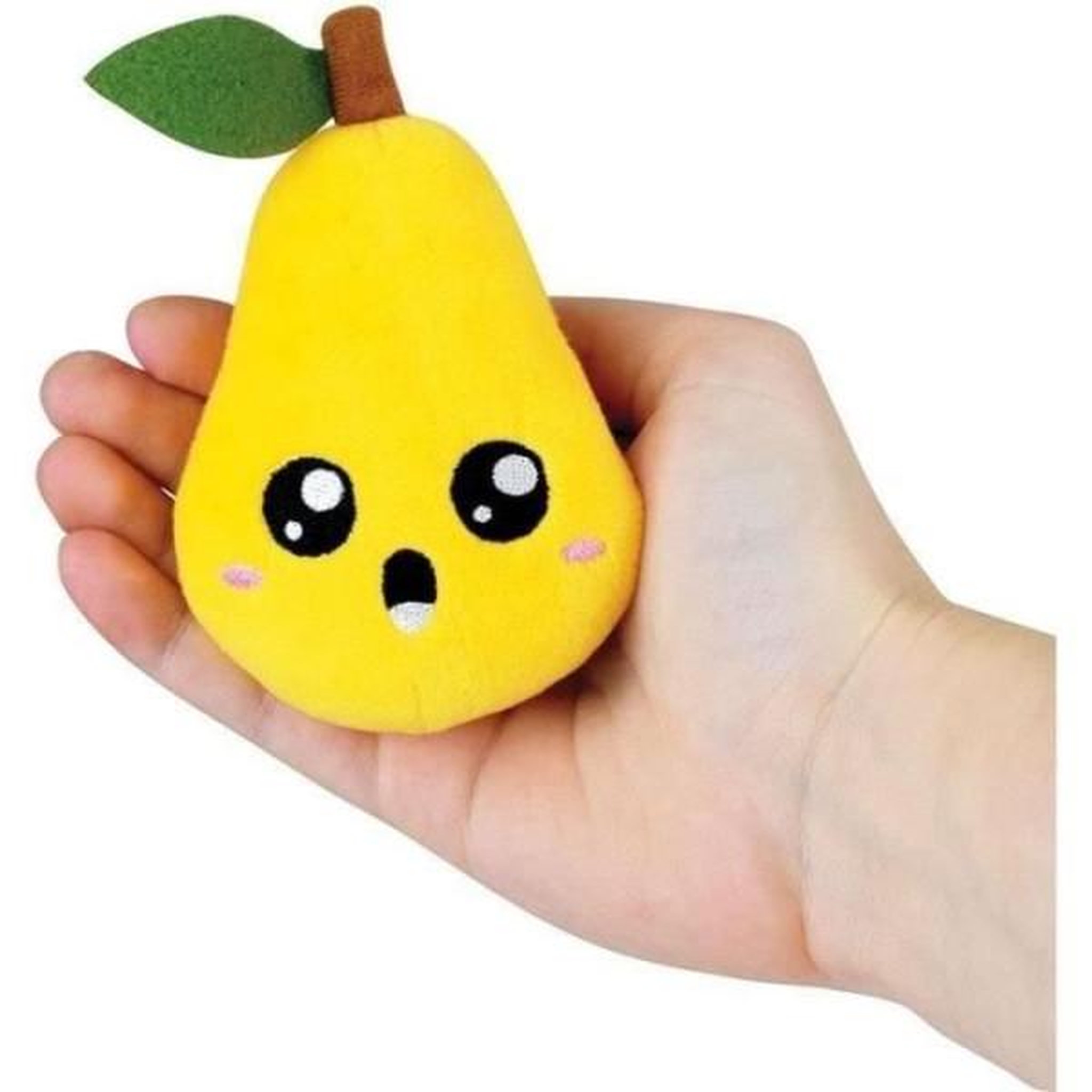 Voir la diapositive 2 : JEMINI Lot de 18 pochettes surprises - JEMINI - Surprise Market - Peluche fruits ou légumes +/- 10 cm, stickers et cartes mémo