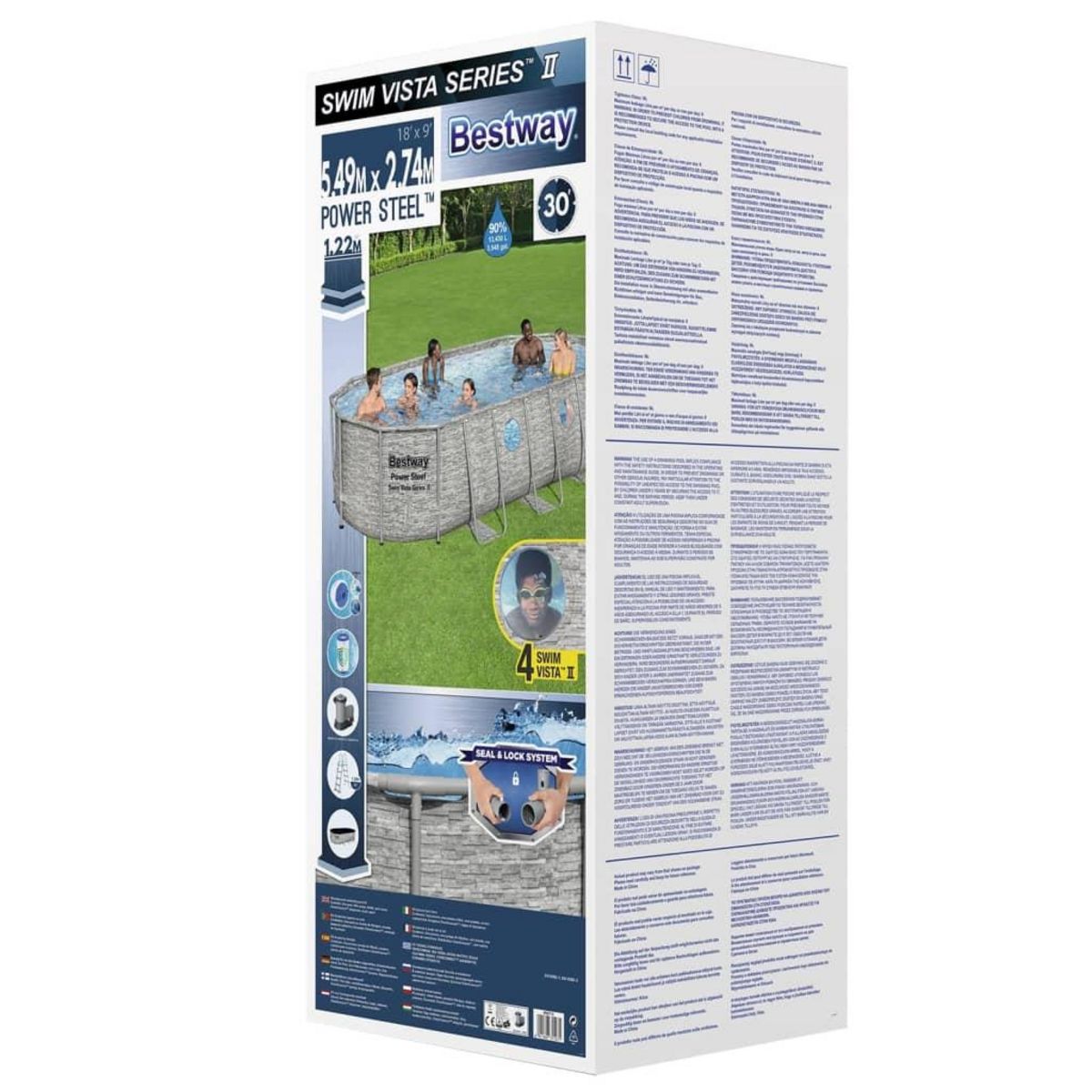 BESTWAY Bestway Ensemble de piscine Power Steel Swim Vista 549x274x122 cm