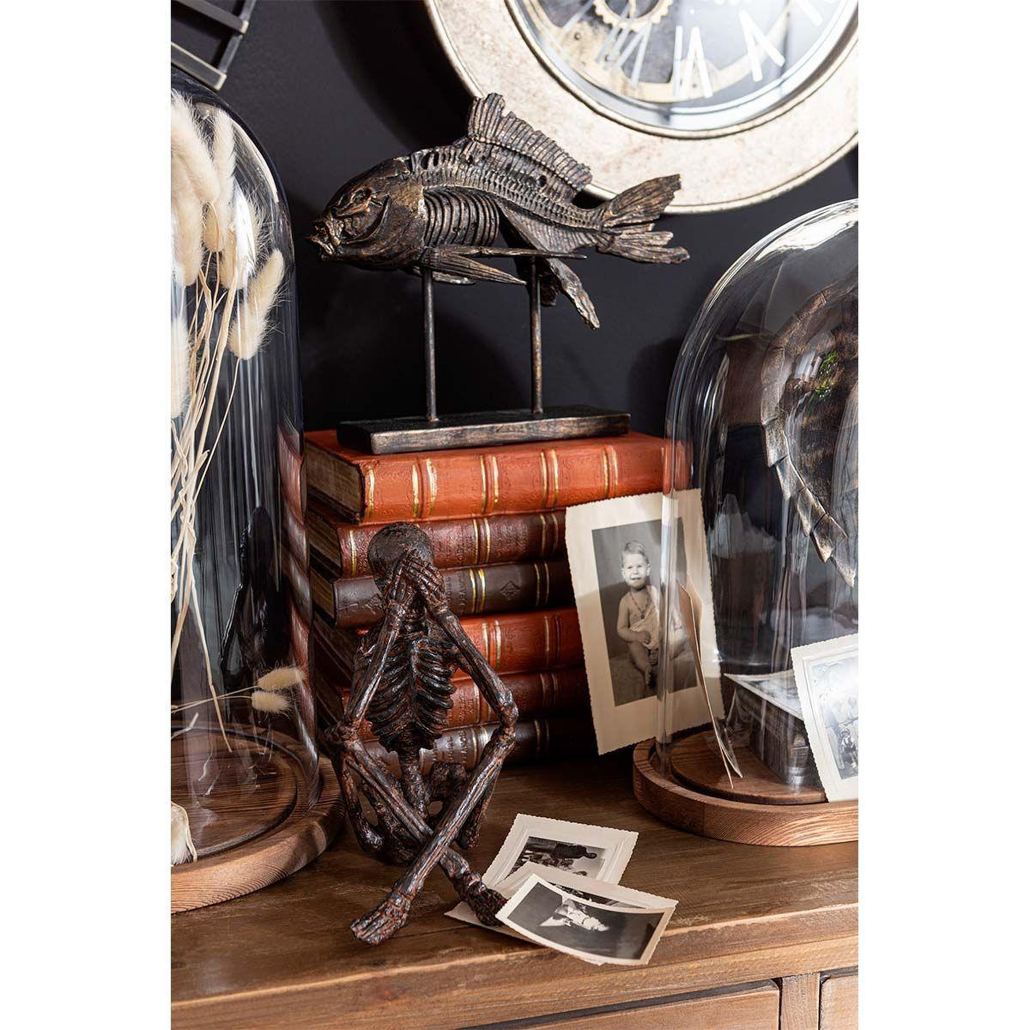 Voir la diapositive 2 : J-LINE 3 livres déco  adam  20cm marron