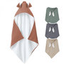 Voir la diapositive 1 : Monsieur Bébé Cape, sortie de bain intérieur 100 % coton - 75 x 75 cm - Lapin