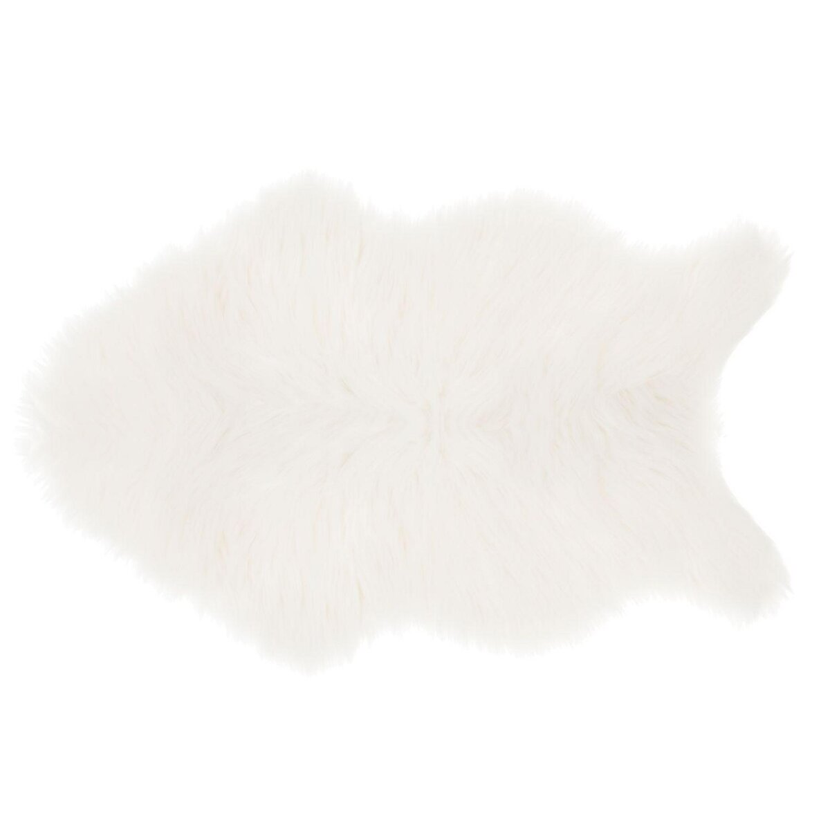 Atmosphera Kids Tapis imitiation fourrure enfant Douceur - L. 60 x l. 90 cm - Blanc