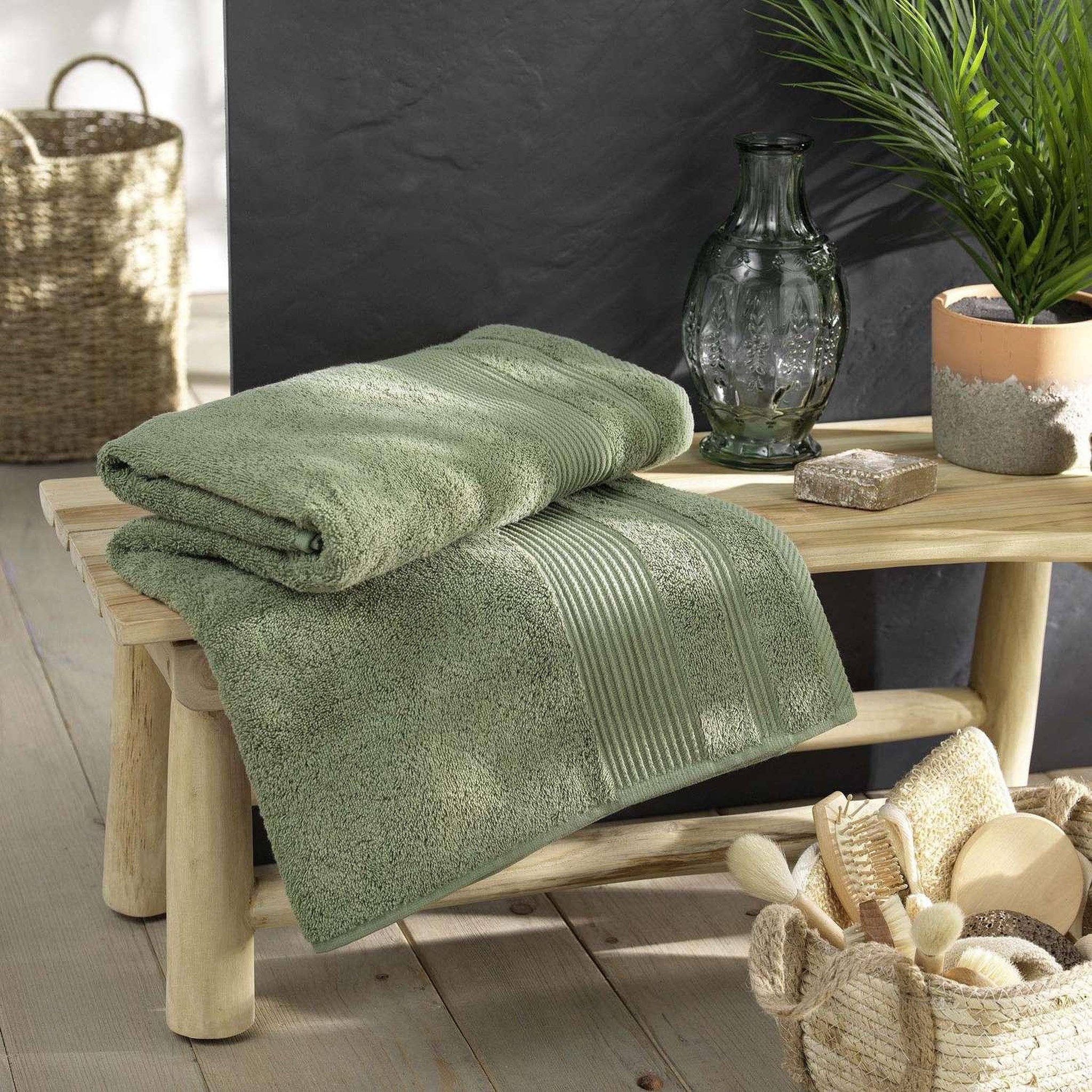 Voir la diapositive 3 : Douceur d'Intérieur Drap de bain DAYTA - Eponge unie