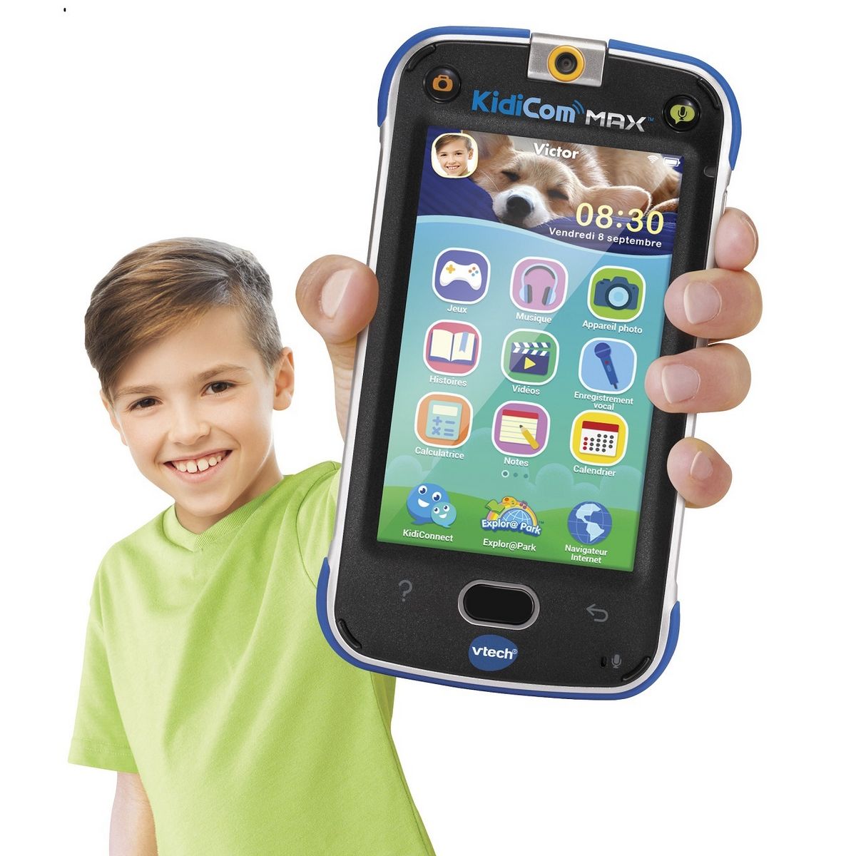 VTECH Téléphone Portable enfant - KidiCom Max Bleu