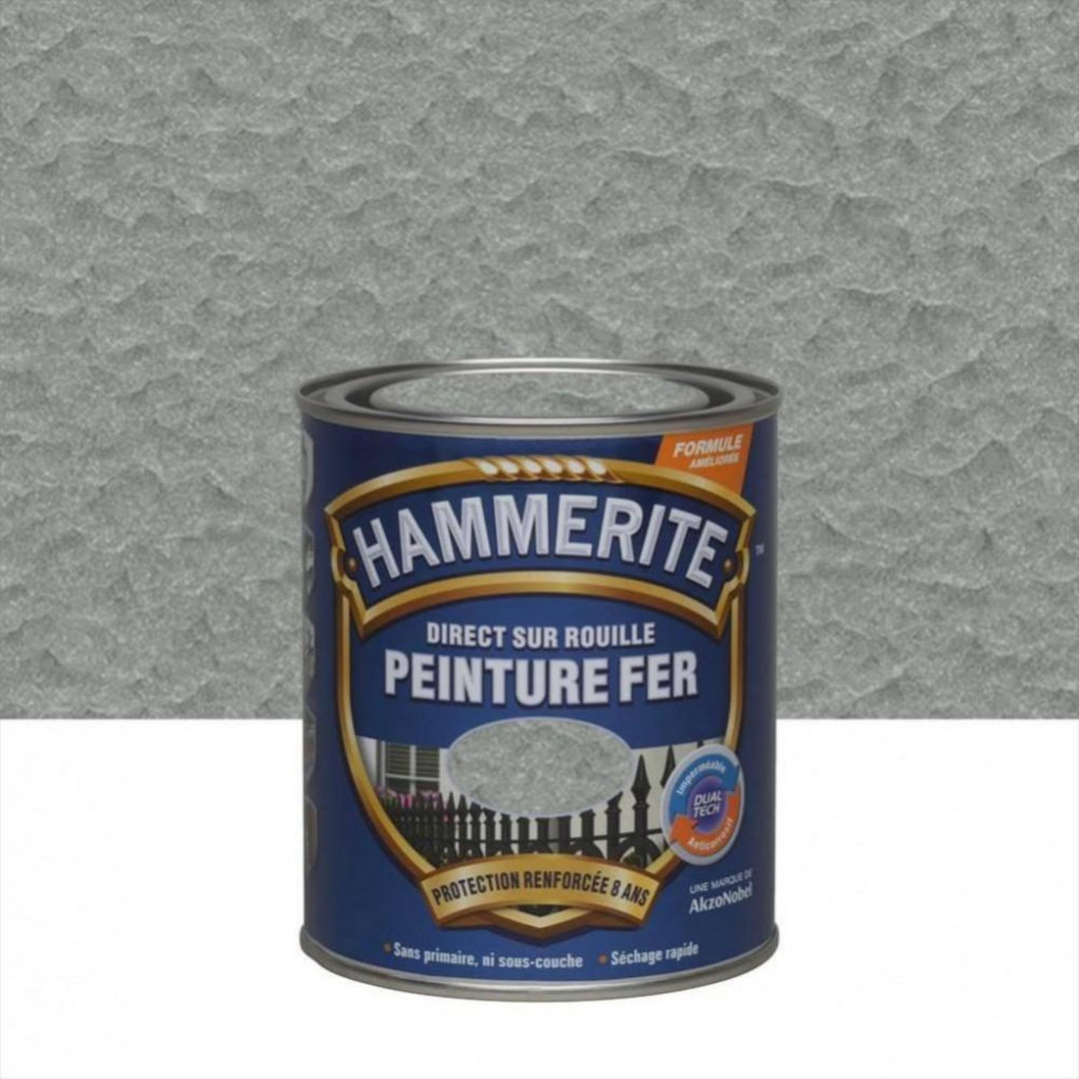 CENTRALE BRICO Peinture fer extérieur Direct sur rouille HAMMERITE gris argent martelé 0.25 l