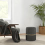 Voir la diapositive 4 : HOMCOM Pouf repose-pied tabouret design avec coffre de rangement velours côtelé acier brossé doré
