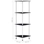 Voir la diapositive 6 : VIDAXL Etagere 4 niveaux Noir 30x30x100 cm Verre trempe
