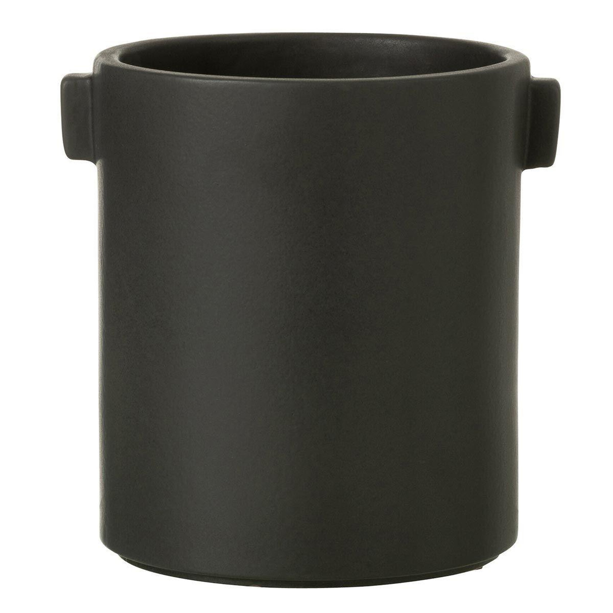 J-LINE Cache-Pot Design  Handle  17cm Noir