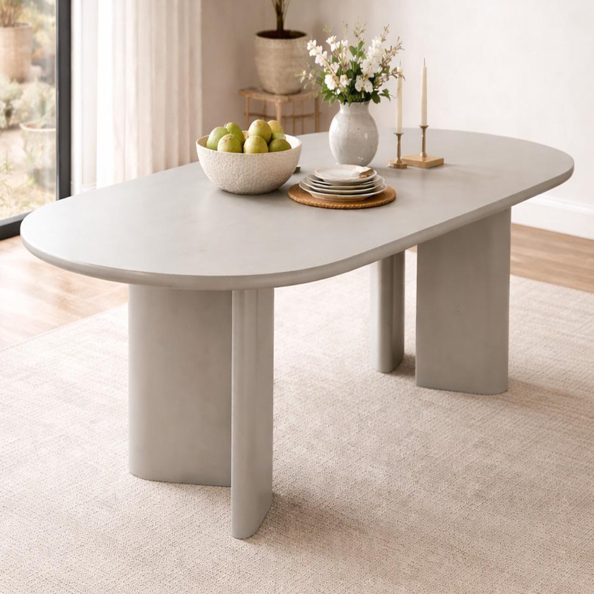 Voir la diapositive 3 : BEST MOBILIER Joyce - table à manger en fsc  100% - 6 à 8 personnes