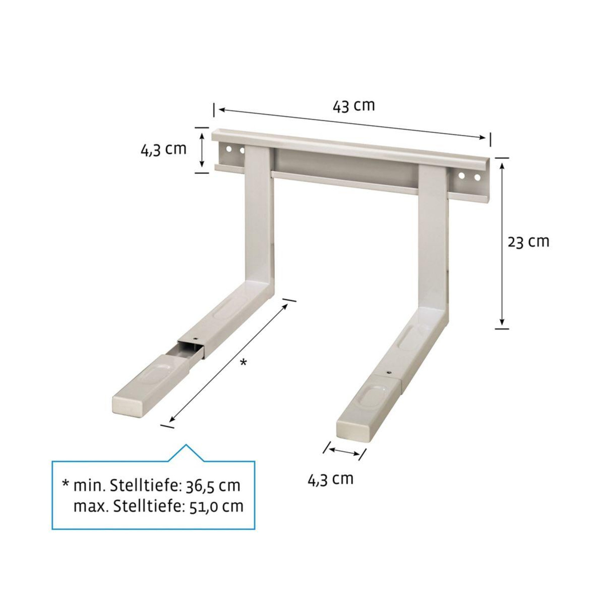 Voir la diapositive 2 : XAVAX Support mural micro-ondes 30KG Blanc