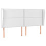 Voir la diapositive 2 : VIDAXL Tete de lit avec oreilles Blanc 203x23x118/128 cm Similicuir