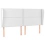 Voir la diapositive 2 : VIDAXL Tete de lit avec oreilles Blanc 203x23x118/128 cm Similicuir
