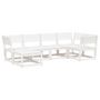Voir la diapositive 2 : VIDAXL Salon de jardin 6 pcs blanc bois de pin massif