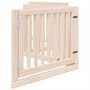Voir la diapositive 5 : VIDAXL Barriere pour chiens avec porte 4 panneaux bois de peuplier
