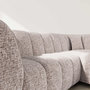 Voir la diapositive 4 : LISA DESIGN Curtis - canapé d'angle droit 4 places avec accoudoir en tissu texturé