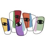 Paris Prix Décoration Murale en Métal  Yeux  120cm Multicolore