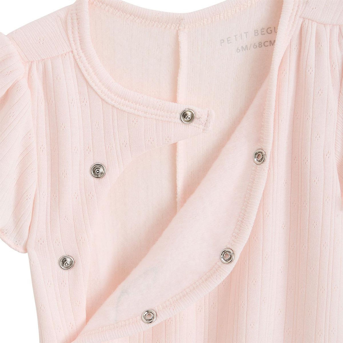 Petit Béguin Barboteuse bébé en pointelle Badian
