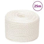 VIDAXL Corde de travail Blanc 10 mm 25 m polypropylene