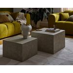 LISA DESIGN Fabio - lot de 2 tables basses gigognes - marbre gris. Coloris disponibles : Gris