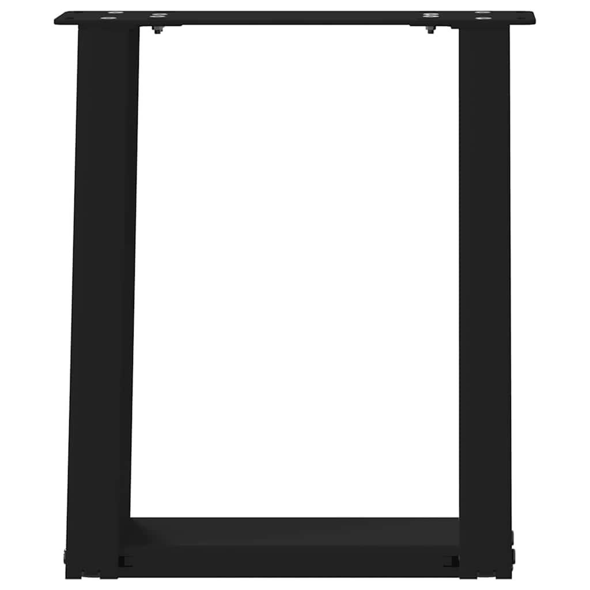 Voir la diapositive 5 : VIDAXL Pieds de table basse forme de U 2 pcs noir 28x(42-43) cm acier