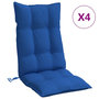 Voir la diapositive 2 : VIDAXL Coussins de chaise a dossier haut lot de 4 bleu royal