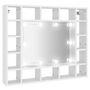 Voir la diapositive 2 : VIDAXL Armoire de miroir avec LED Blanc 91x15x76,5 cm