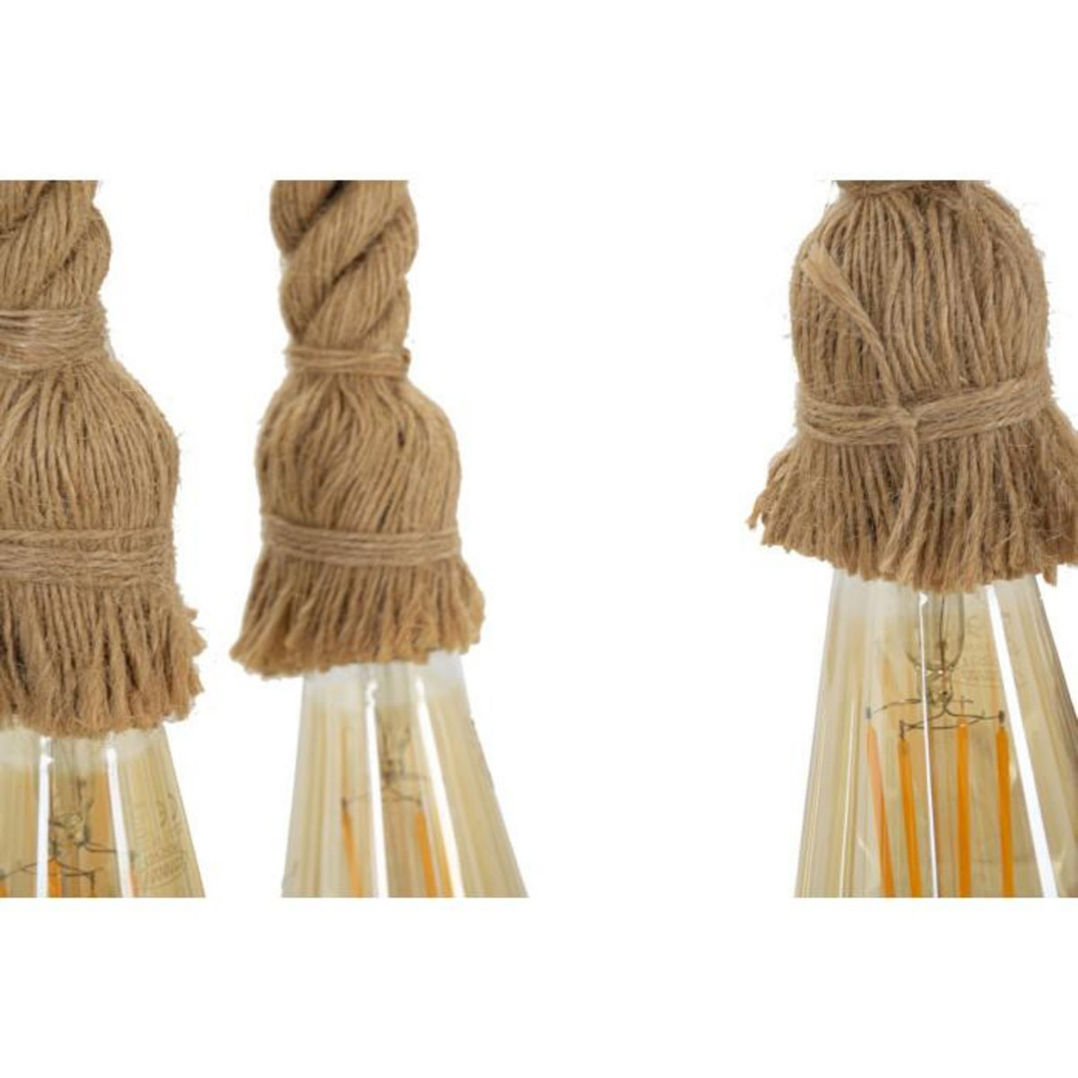 Paris Prix Lampe Suspension en Bambou  Rope  80cm Naturel