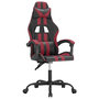 Voir la diapositive 2 : VIDAXL Chaise de jeu pivotante Noir et rouge bordeaux Similicuir
