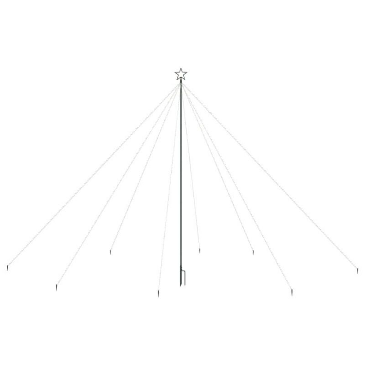 VIDAXL Sapin de Noël à LED Int Extérieur 800 LED colorées 5 m