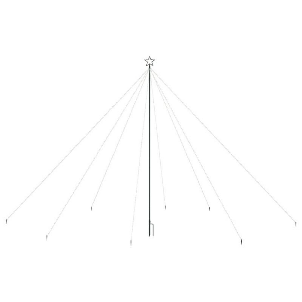 VIDAXL Sapin de Noël à LED Int Extérieur 800 LED colorées 5 m