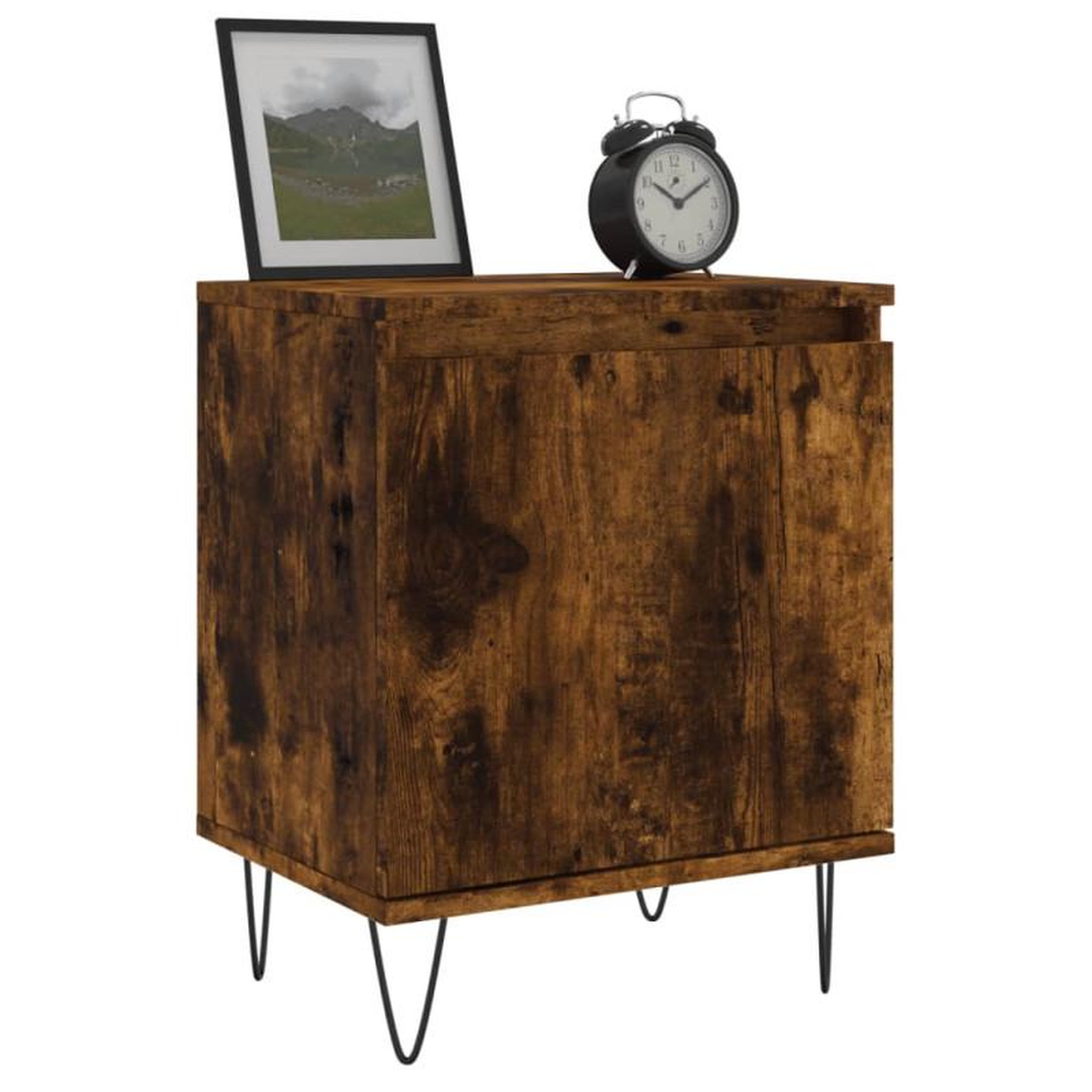 Voir la diapositive 3 : VIDAXL Tables de chevet 2 pcs chêne fumé 40x30x50 cm bois d ingénierie