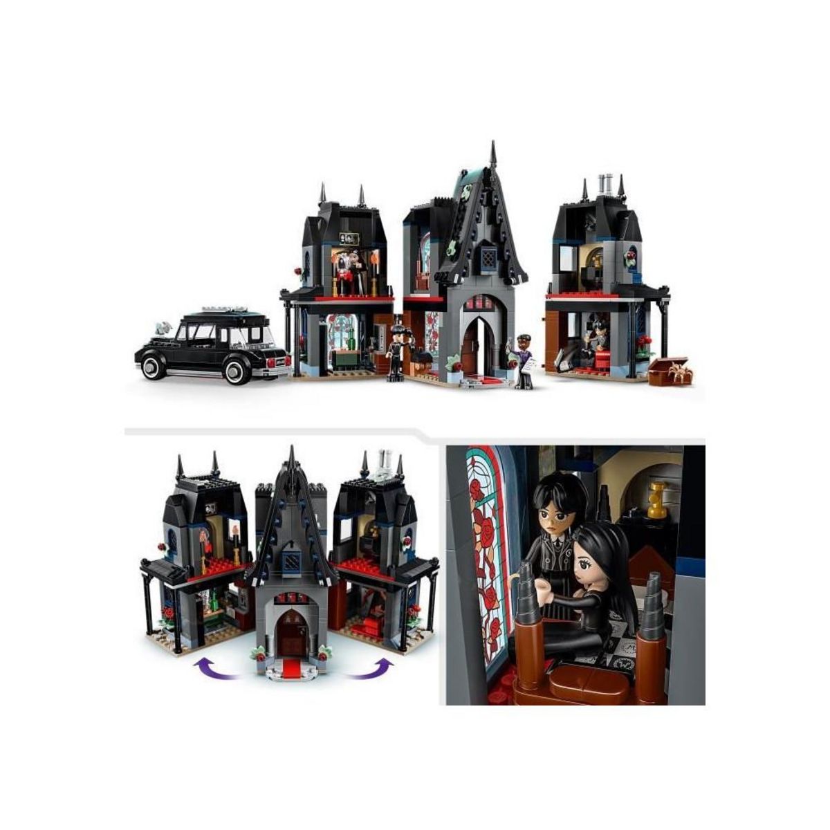 LEGO LEGO Mercredi 76786 Le Manoir de Morticia - Jeu de Construction des 10 ans - Mini-Poupées