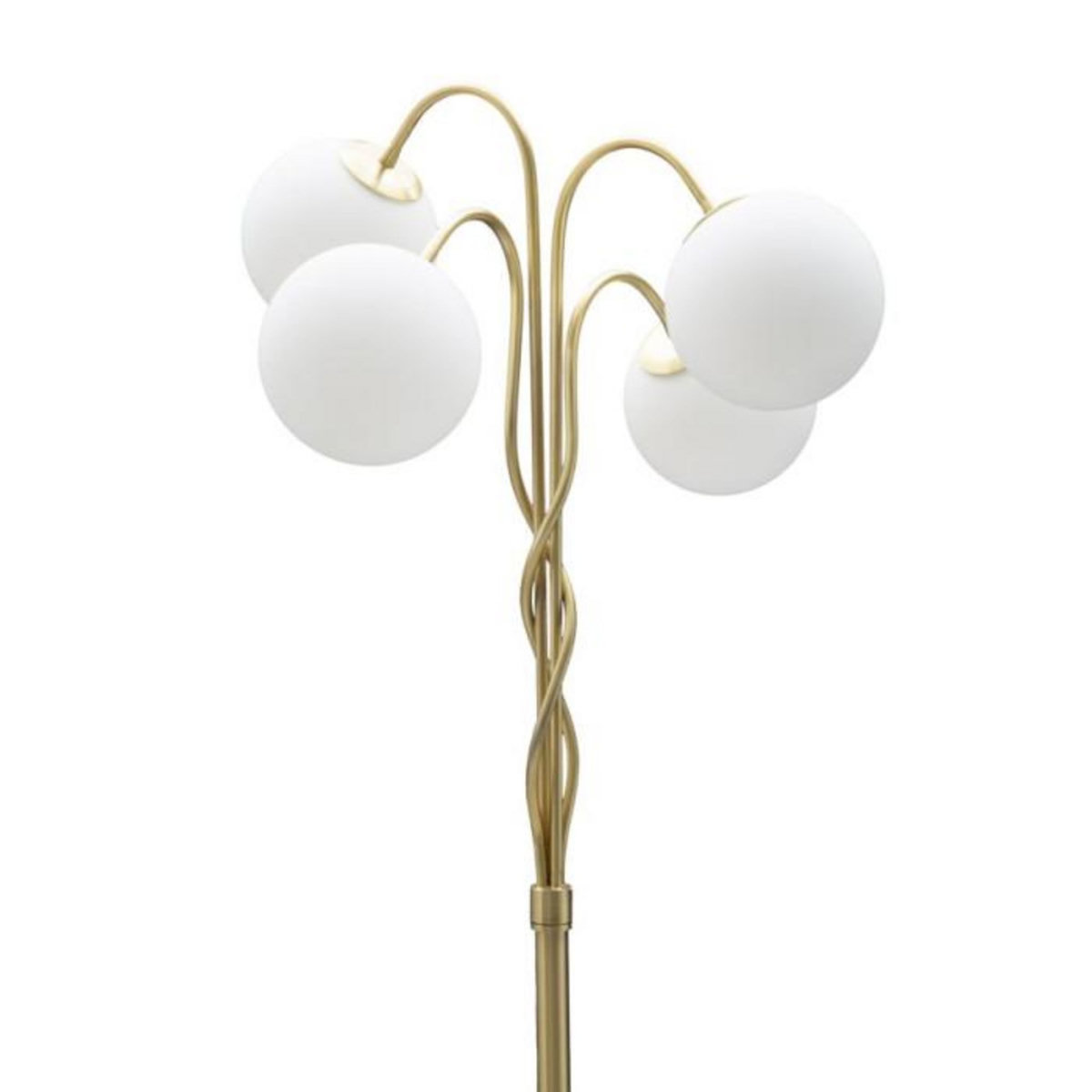 Paris Prix Lampadaire Design 4 Sphères  Glamy  176cm Blanc & Or
