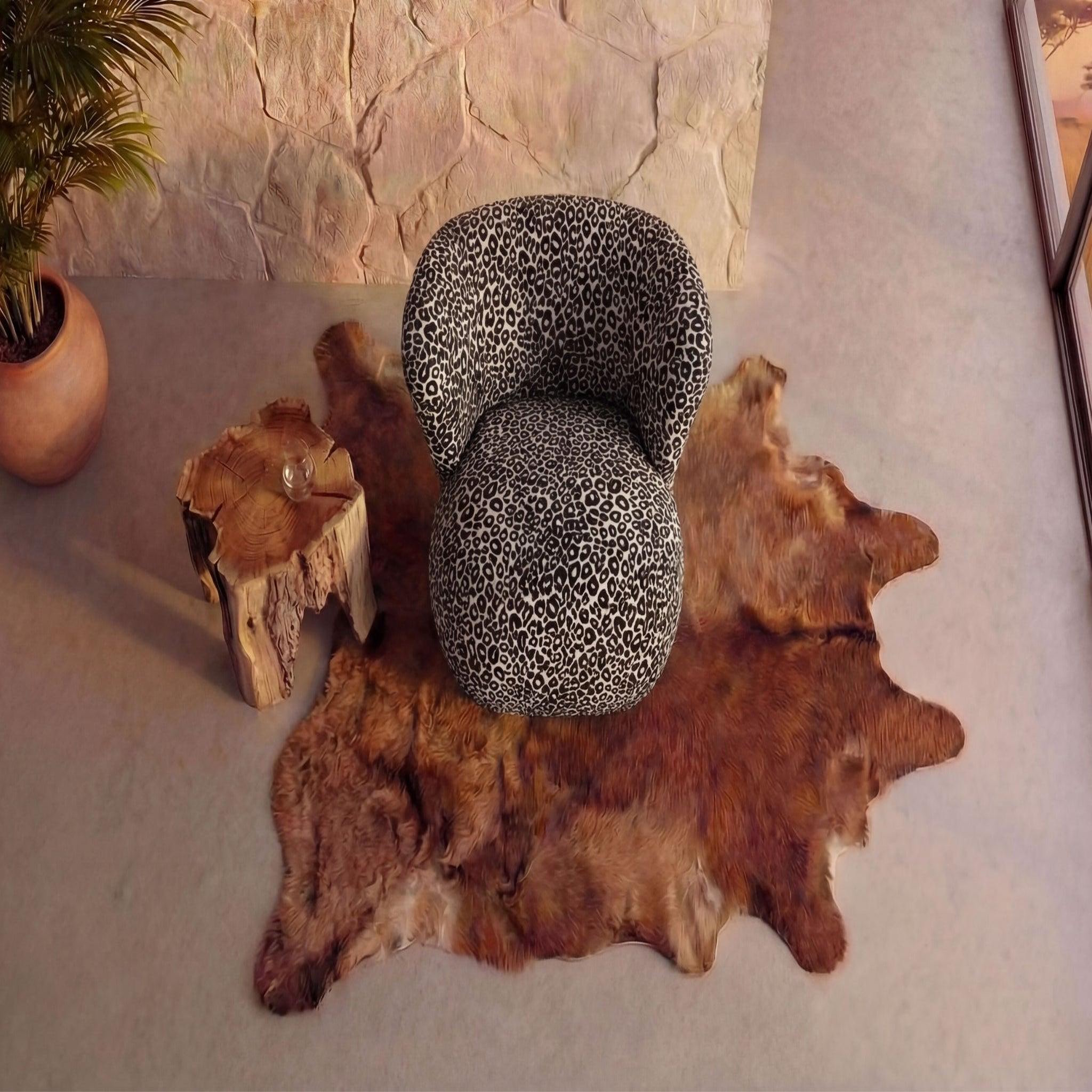 Voir la diapositive 4 : CASANOVA PARIS Capri - fauteuil tissu imprimé animalier