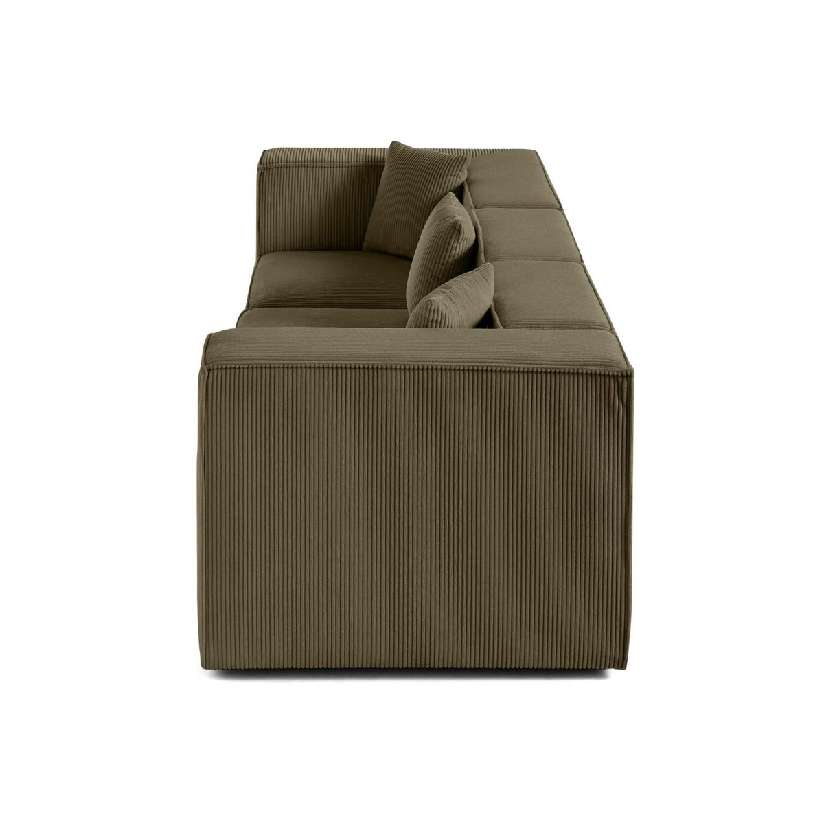 LISA DESIGN Arty - canapé modulable 3 places - en velours côtelé