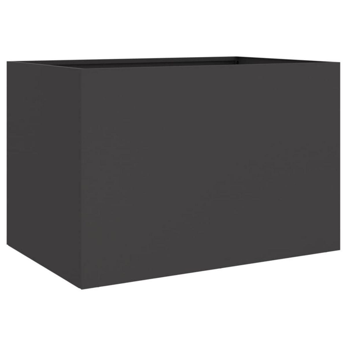 VIDAXL Jardiniere noir 62x47x46 cm acier