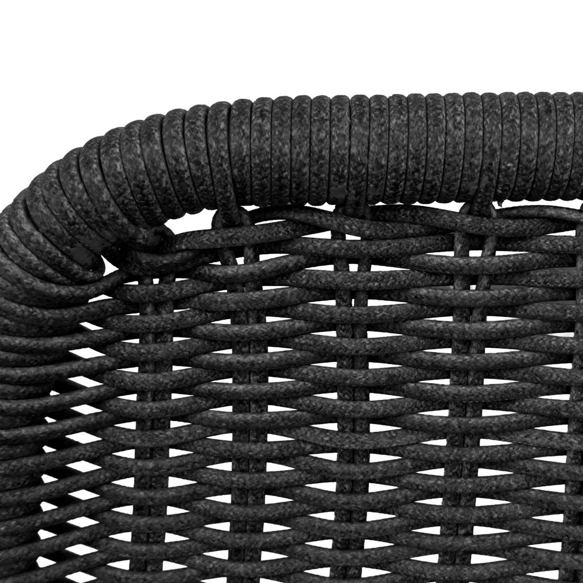 SWEEEK Fauteuil relax et repose pied aluminium et corde - Laguna