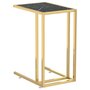 Voir la diapositive 2 : VIDAXL Table d appoint ordinateur Marbre noir 50x35x65 cm Verre trempé