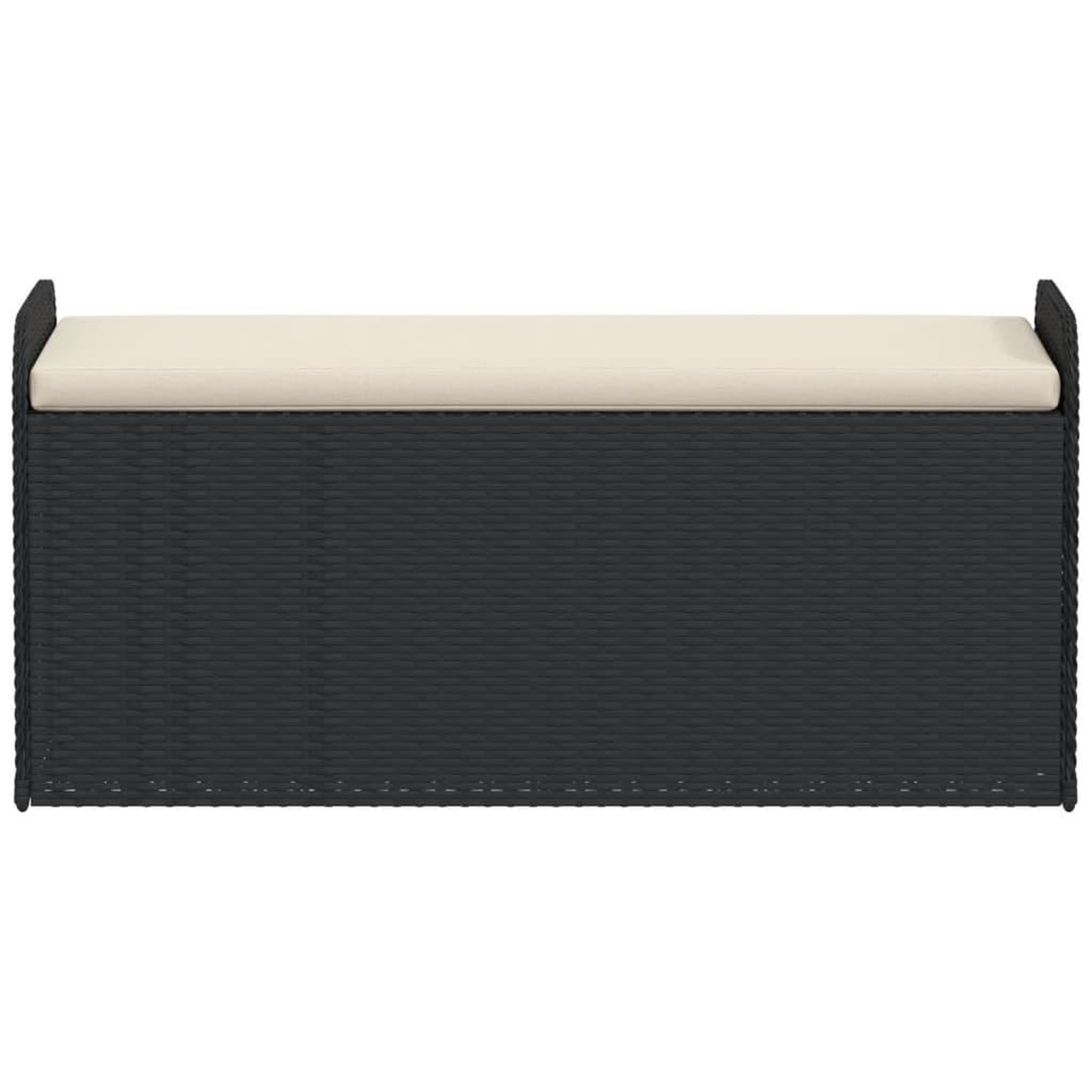 Voir la diapositive 4 : VIDAXL Banc de rangement avec coussin noir 115x51x52 cm resine tressee