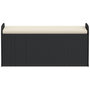 Voir la diapositive 4 : VIDAXL Banc de rangement avec coussin noir 115x51x52 cm resine tressee