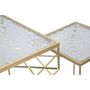 Voir la diapositive 3 : Paris Prix Lot de 2 Tables d'Appoint Design  Glassy  100cm Or