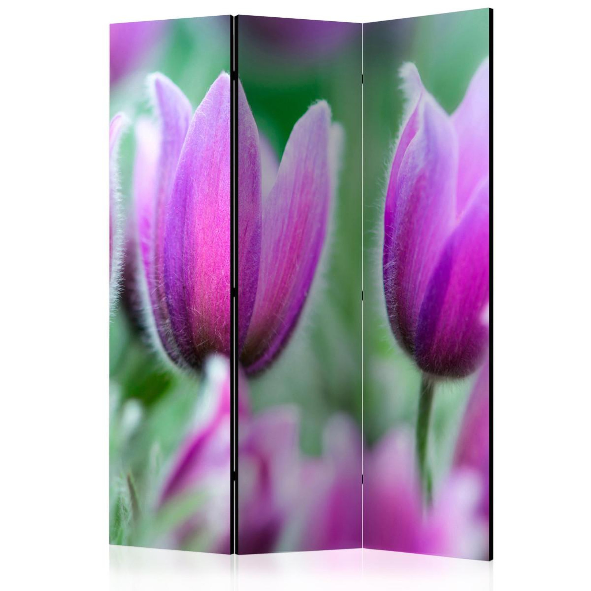 Paris Prix Paravent 3 volets  purple spring tulips  135x172cm