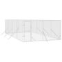 Voir la diapositive 3 : VIDAXL Chenil d'exterieur pour chiens argente 4x8x2 m acier galvanise