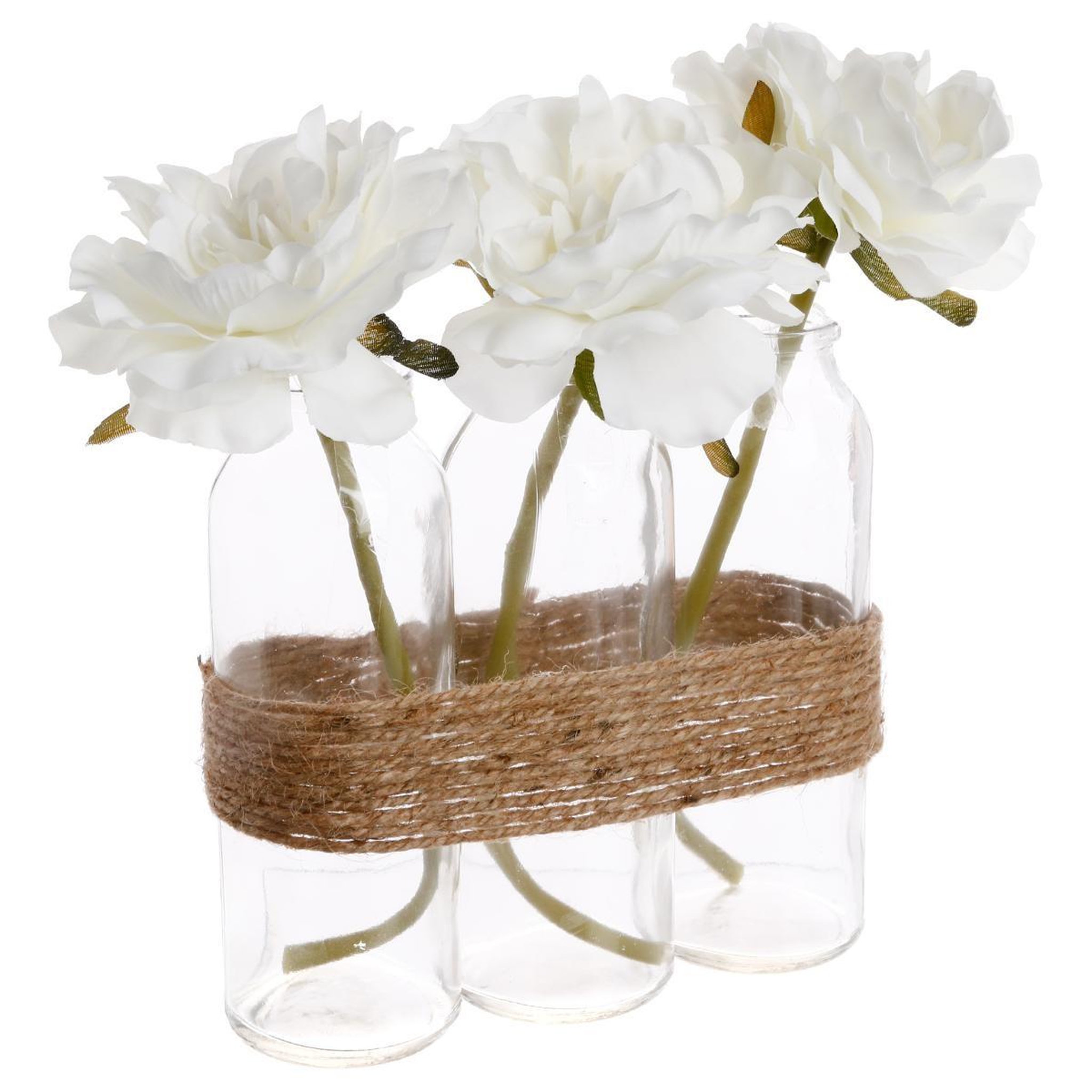 ATMOSPHERA Composition florale artificielle  tube  23cm naturel