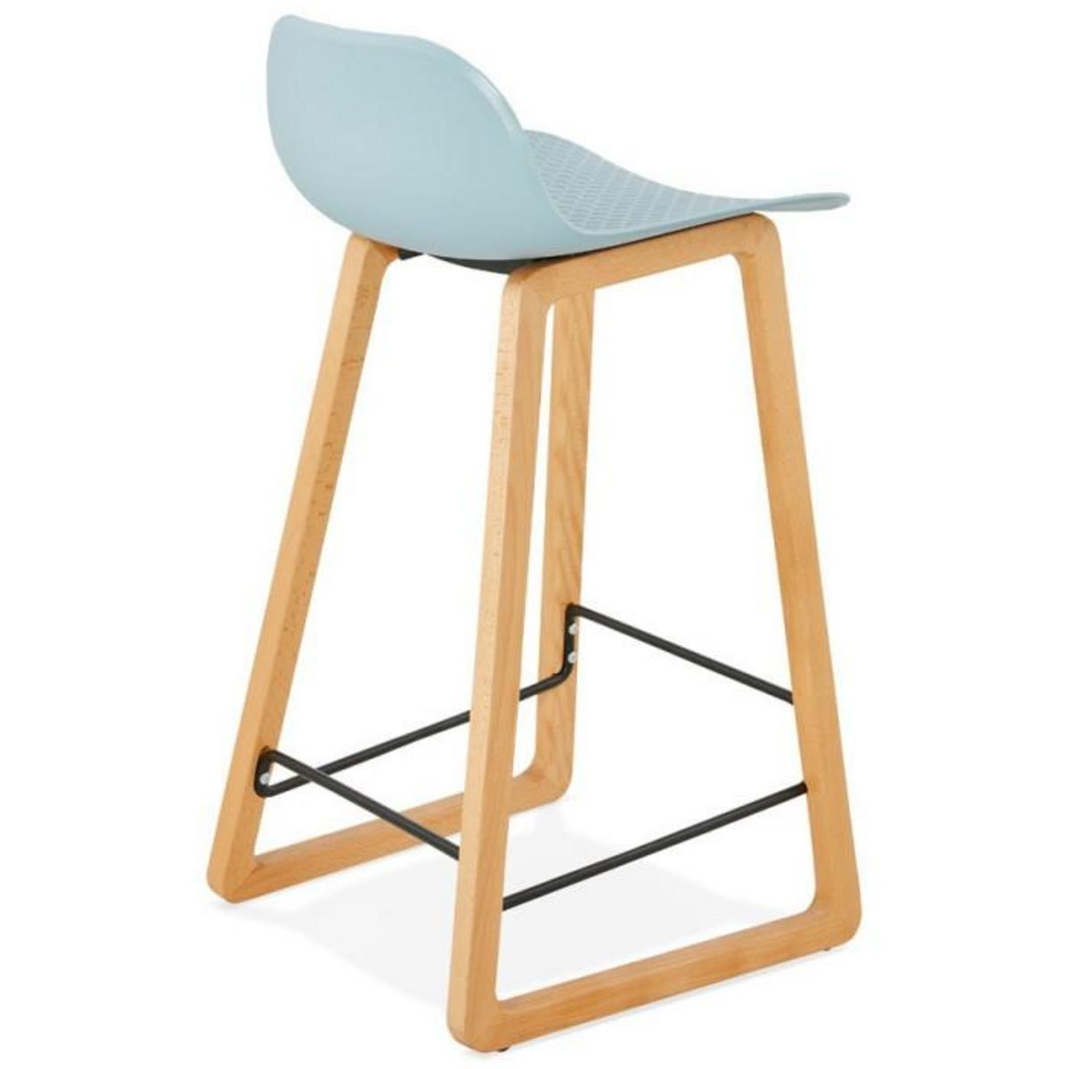 Paris Prix Tabouret de Bar Design  Toki  87cm Bleu & Naturel