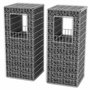 Voir la diapositive 3 : VIDAXL Jardiniere/Poteau de panier gabion 2 pcs Acier 50x50x120 cm
