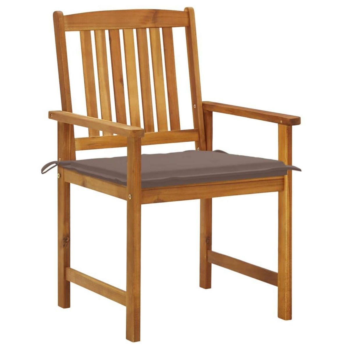 VIDAXL Chaises de jardin avec coussins lot de 6 Bois d'acacia massif