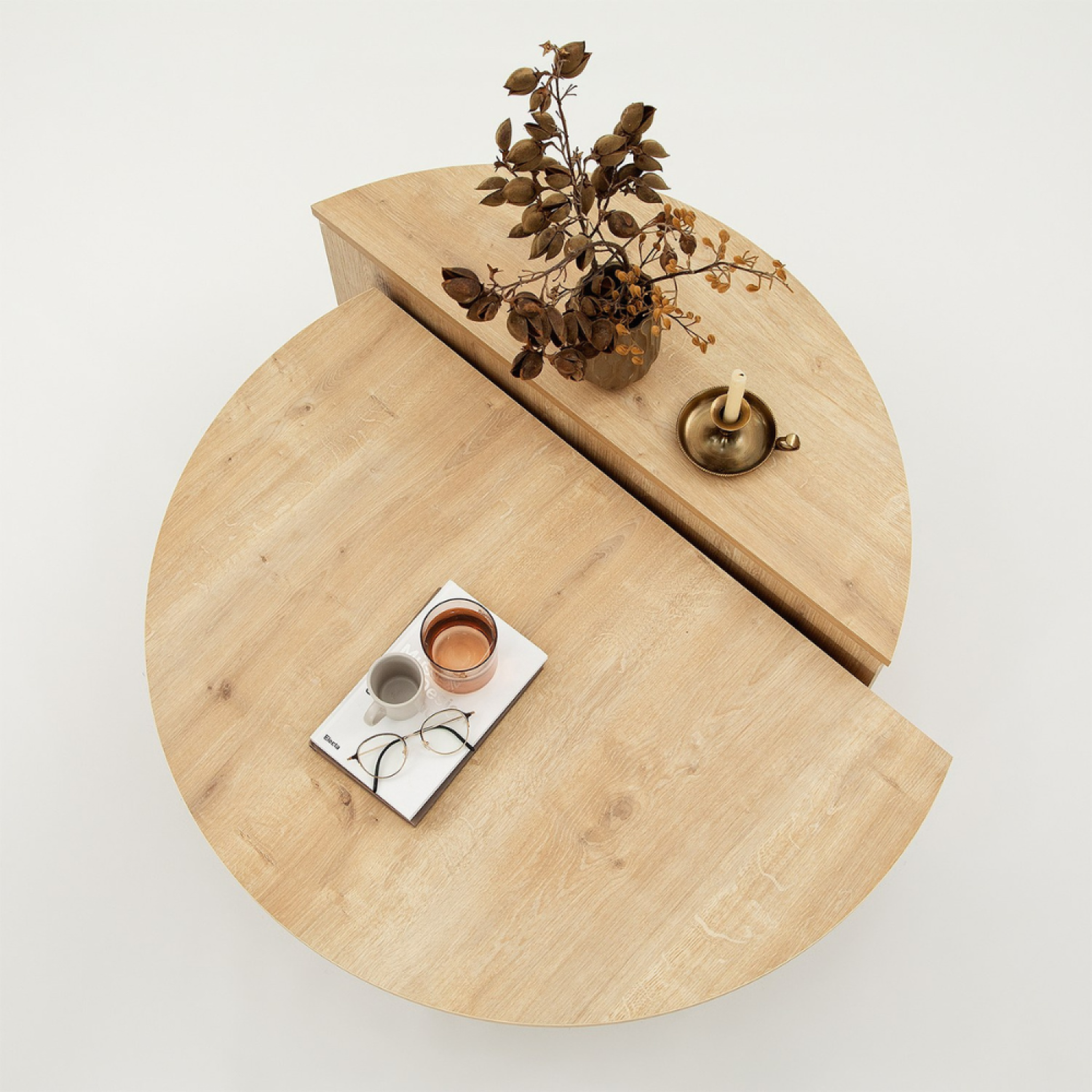 Voir la diapositive 3 : CONCEPT USINE Table basse ronde design en bois carlow