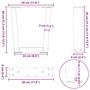 Voir la diapositive 6 : VIDAXL Pieds de table a manger forme V 2 pcs noir 30x(30-31,3)cm acier