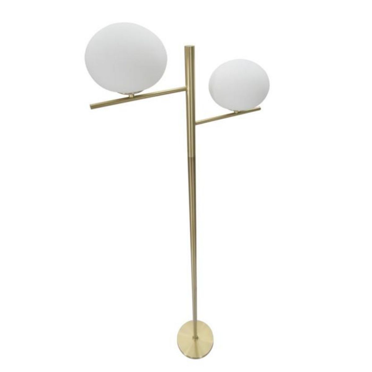 Paris Prix Lampadaire 2 Sphères  Glamy  180cm Blanc & Or